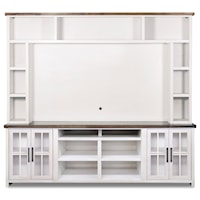 Cottage Entertainment Wall Unit with Wire Management Holes