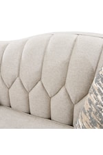 Michael Amini St. Charles Transitional Upholstered Sofa with Turned Legs