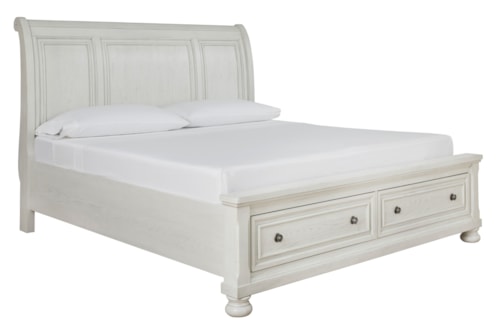 Queen Sleigh Bed With Storage