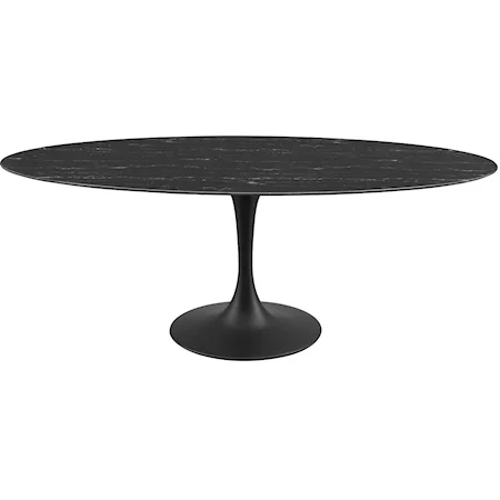 78" Oval Marble Dining Table