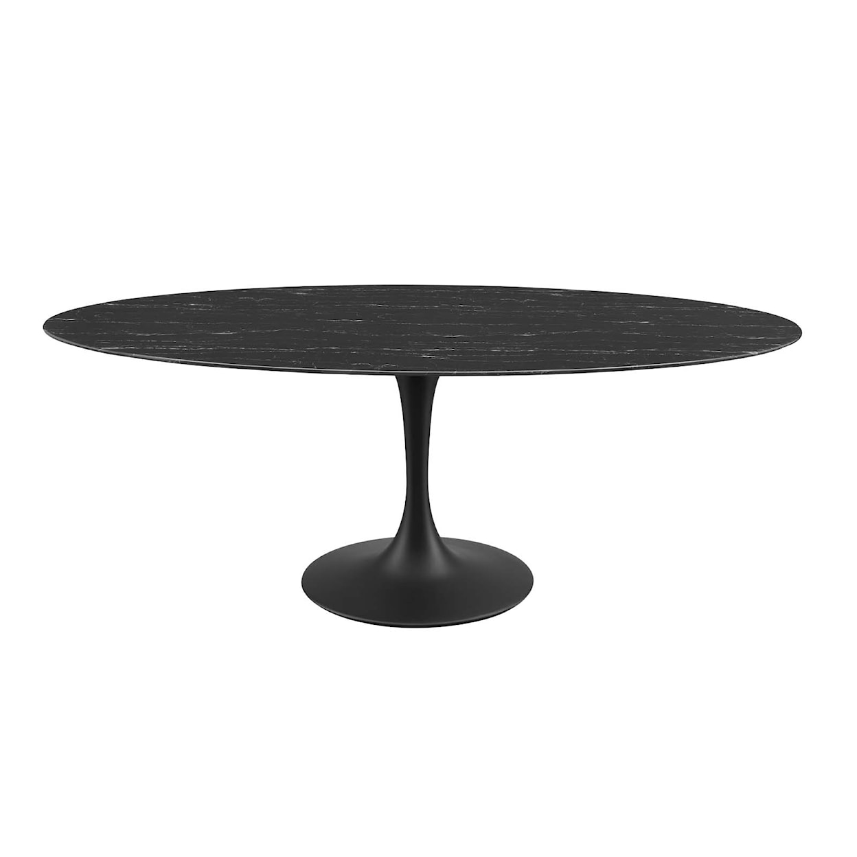 Modway Lippa 78" Oval Marble Dining Table