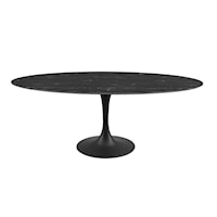 78" Oval Marble Dining Table