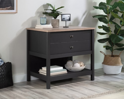 Farmhouse 1-Drawer Lateral File Cabinet with Lower Storage Shelf