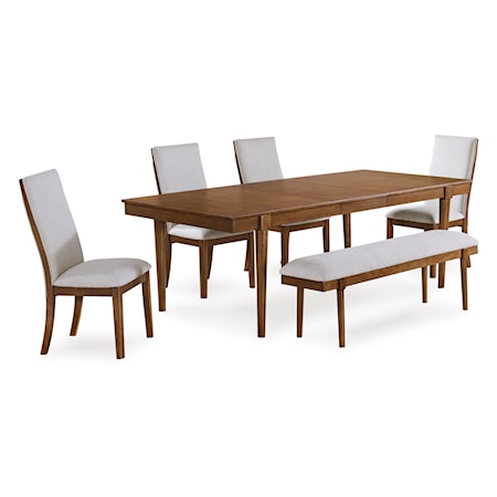 6-Piece Dining Set with Bench