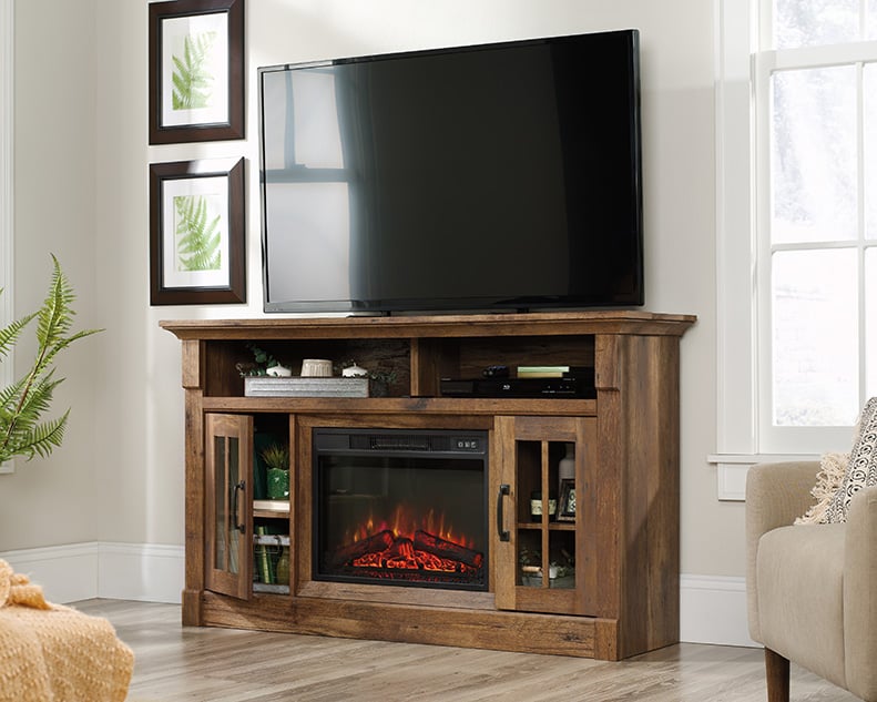 Sauder Misc Entertainment Fireplace TV Credenza