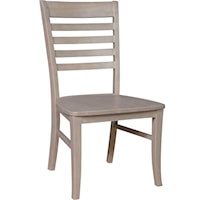 Roma Farmhouse Dining Side Chair with Ladder Back - Taupe Gray