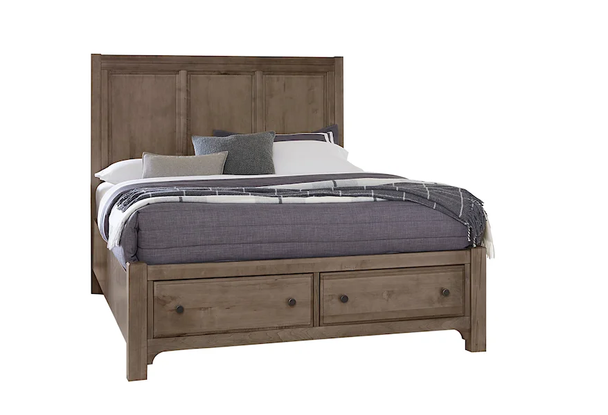 Cool Farmhouse Queen Panel Storage Bed  by Vaughan Bassett at Zak's Home