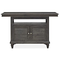 Transitional Rectangular Counter Table with 11.5" Leaf 