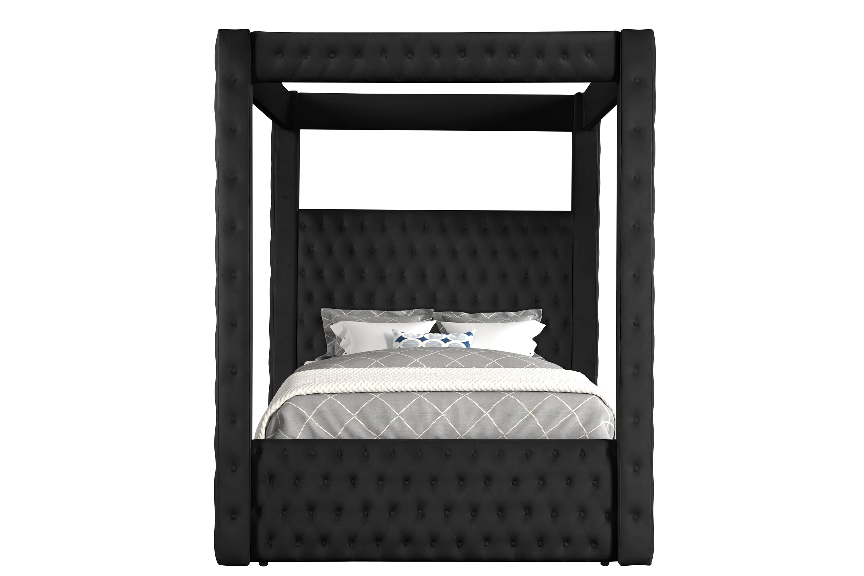 Crown Mark Annabelle Queen Canopy Bed - Black