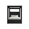 Crown Mark ANNABELLE Queen Canopy Bed - Black