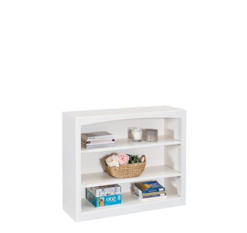 Solid Pine Bookcase with 2 Open Shelves