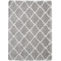 8'2" x 10' Grey/Ivory Rectangle Rug