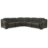 Contemporary 5-Piece Power Reclining Sectional