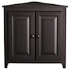 Archbold Furniture Pantries and Cabinets Corner Shelf with Doors