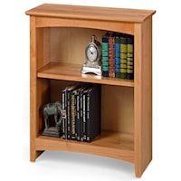 Solid Wood Alder Bookcase with 1 Open Shelf