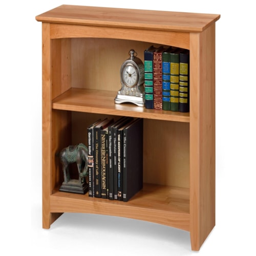 Solid Wood Alder Bookcase with 1 Open Shelf
