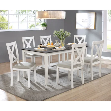 Traditional 7-Piece Dining Table Set