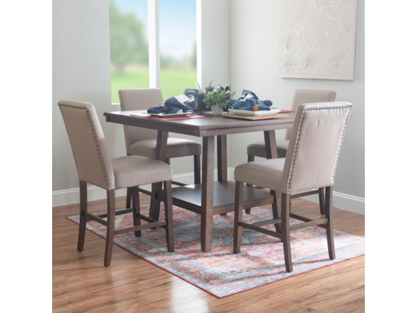 5-Piece Counter-Height Dining Set