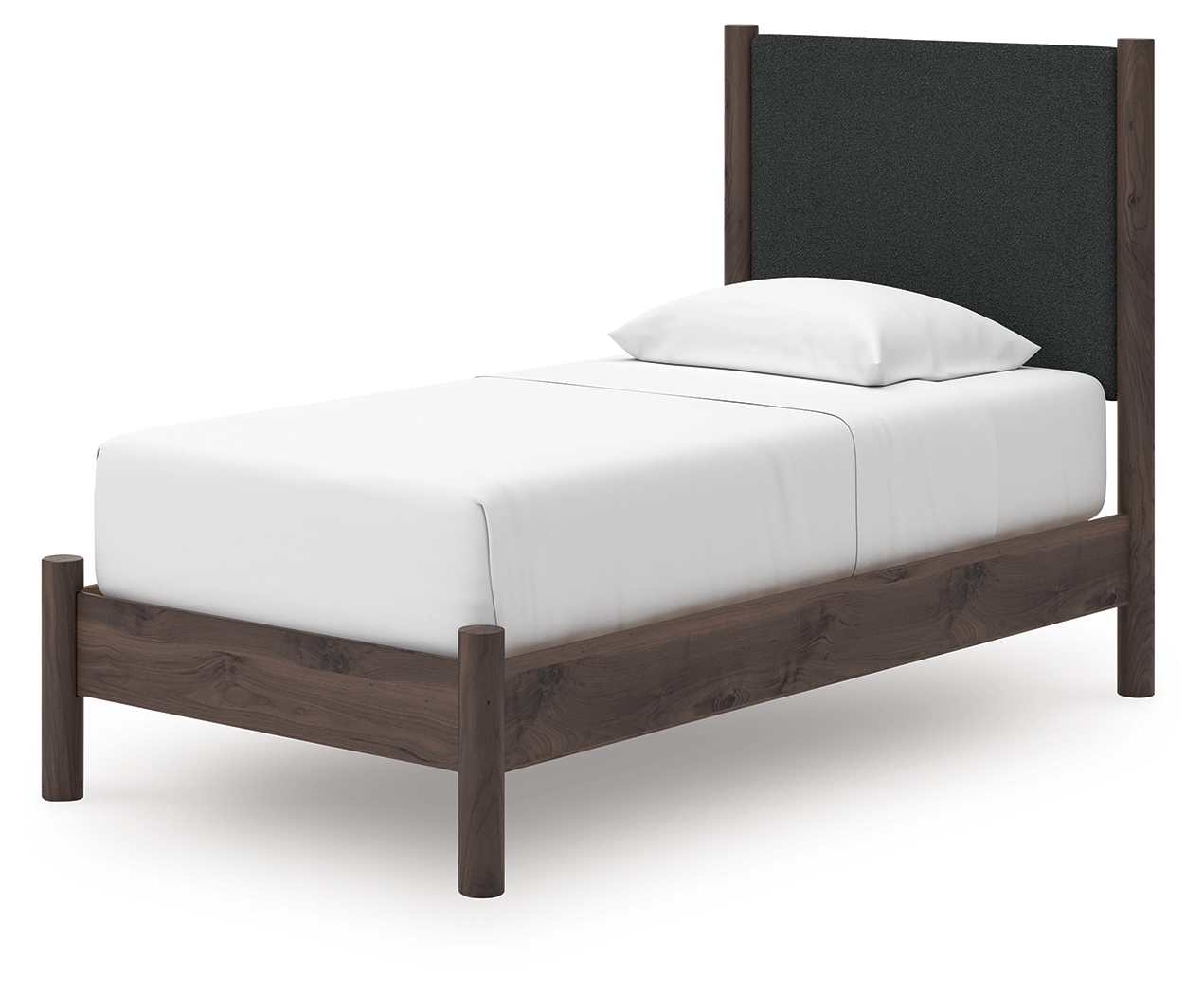 Twin Upholstered Panel Platform Bed