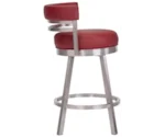 Wesley Allen MIRAMAR Brush Stainless Steel Barstool