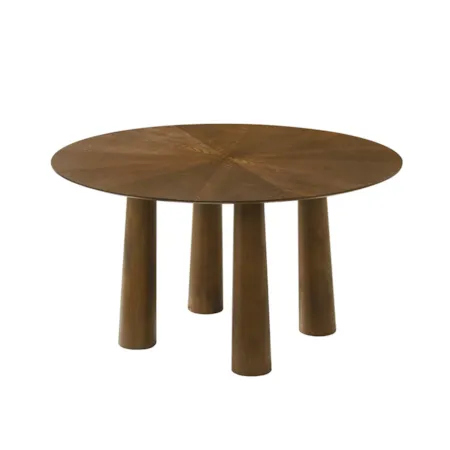 54" Round Wooden Dining Table