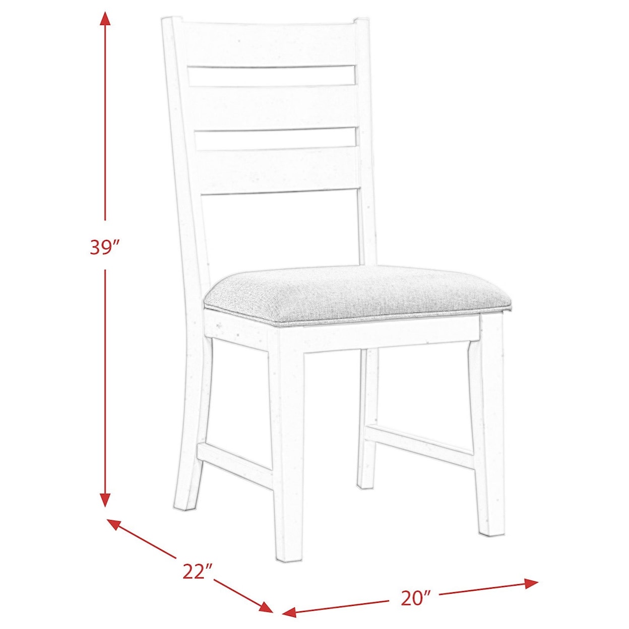 Elements Park Creek- Ladder Back Side Chair