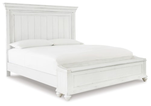 Queen Panel Bed With Storage Bench