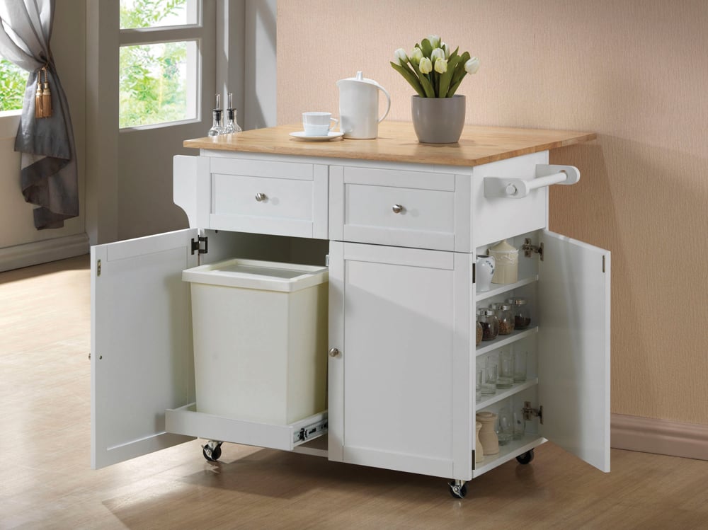 Jalen 3-door Mobile Kitchen Cart