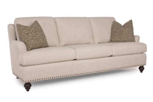 Traditional Sofa with Turned Legs