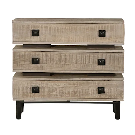 Stacked Three Drawer Chest