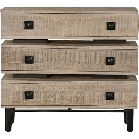 Stacked Three Drawer Chest