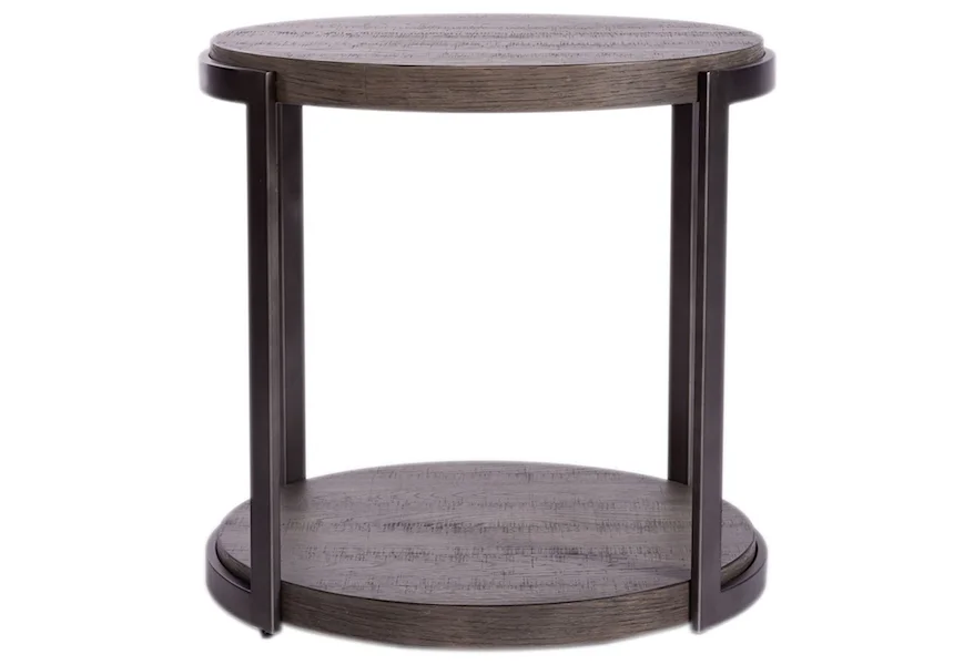 Modern View Round End Table by Liberty Furniture at Sam Levitz Furniture