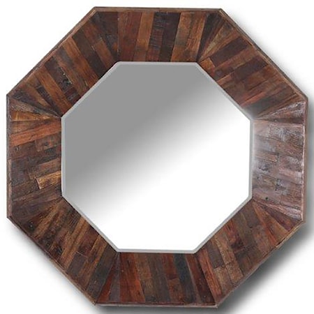 Rustic Reclaimed Wood Wall Mirror