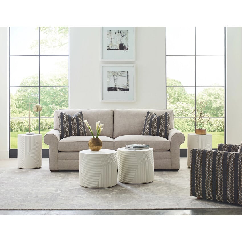 Large Textured Drum Table