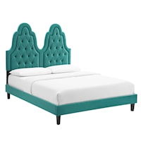 Tufted Performance Velvet Twin Platform Bed