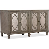 Rustic Glam Credenza with Locking Drawer File