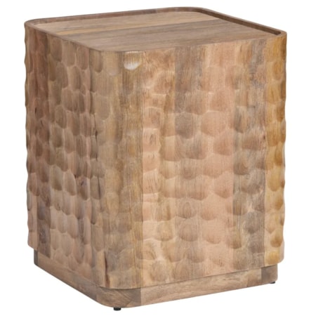 Coastal Textured Accent Side Table