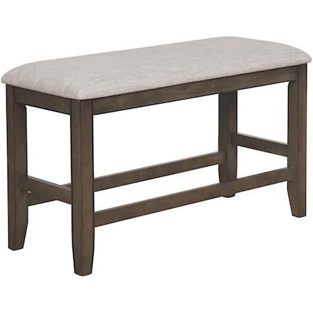 Counter Height Bench with Upholstered Seat