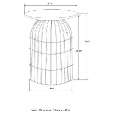 Bernardo Wire Frame Side Table and