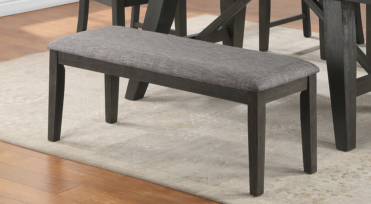 Crown Mark Rufus 2218BENCH Transitional Dining Bench with Upholstered Seat Wayside Furniture