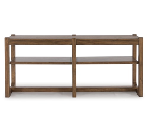 Casual Sofa Table with Adjustable Shelves