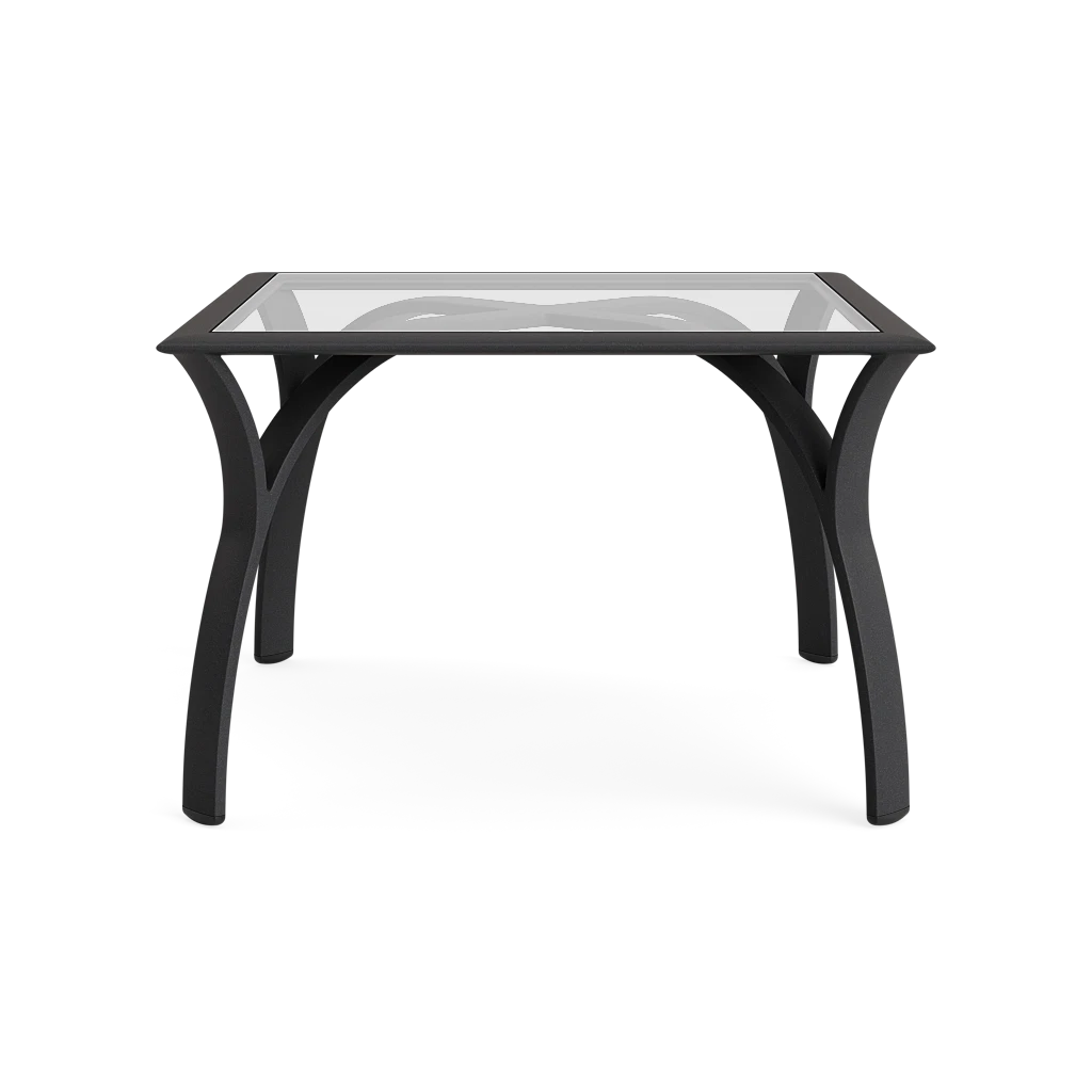 28" Sq. Glass-Top Corner Table