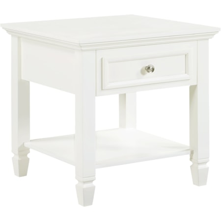 1-Drawer End Table w/ Lower Shelf
