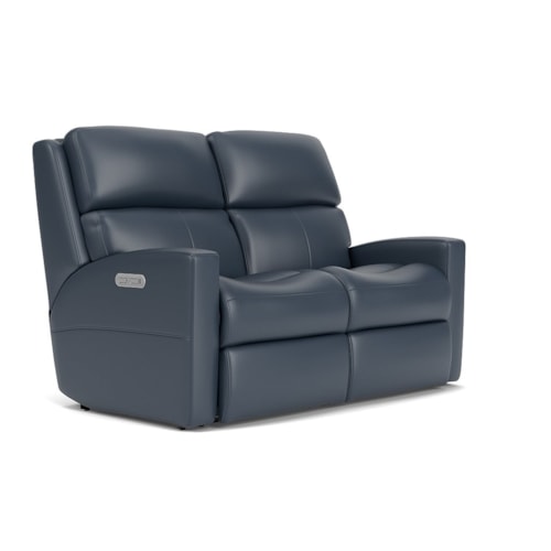 Contemporary Casual Power Reclining Loveseat