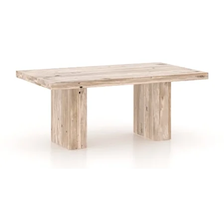 Customizable Rectangular Table with Double Pedestal Base