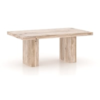 Customizable Rectangular Table with Double Pedestal Base