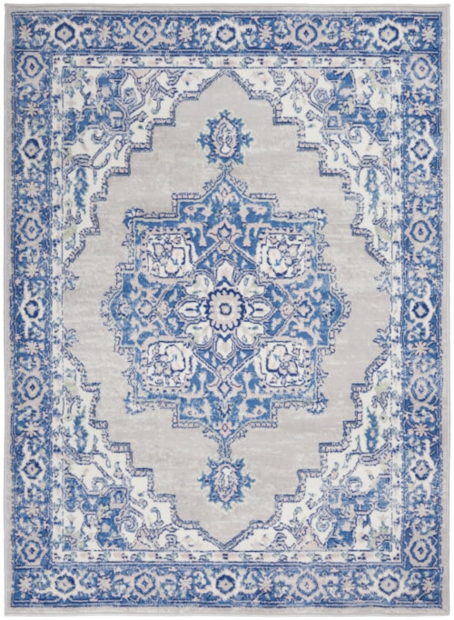 4' x 6' Grey Blue Rectangle Rug