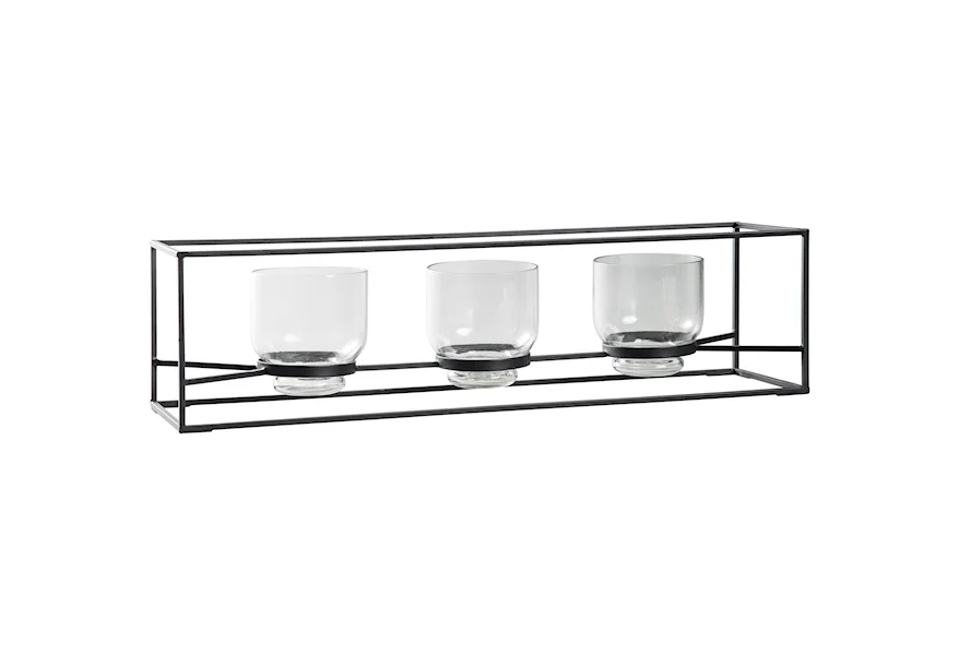 Accents Jadyn Black Candle Holder by Signature Design by Ashley at Ryan Furniture