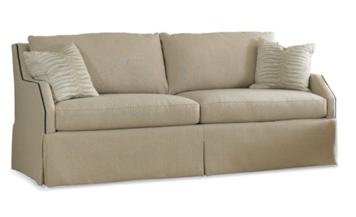 Traditional Sofa with Throws Pillows