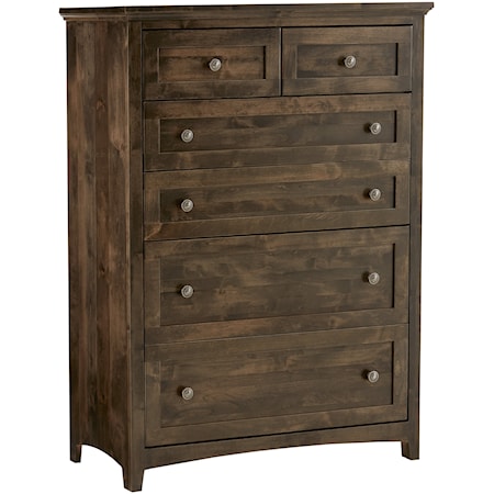 Casual 6-Drawer Wide Chest